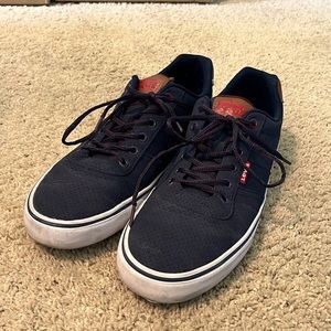 Levi's Mens Miles Perf PU NB Contrast Trim Casual Sneaker Shoe (Navy Blue)